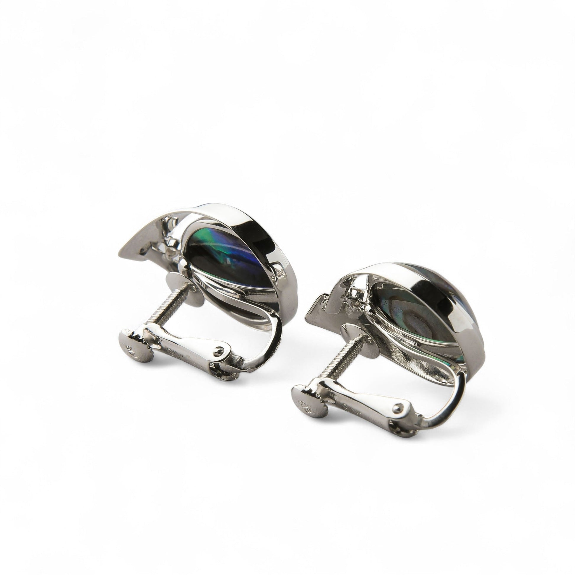Abalone Pearl Clip-on Earrings 10mmUP K18YG RhP